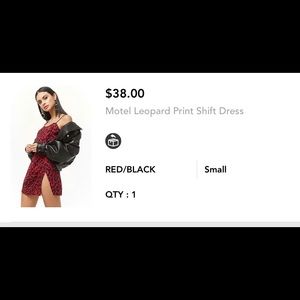 Never before worn motel shift dress size small